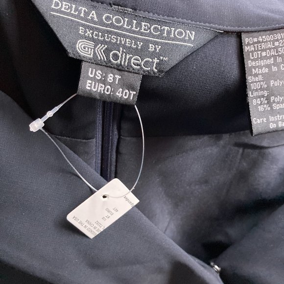 New Delta Airlines Collection 8 Tall Navy Flight Attendant Uniform Dress - Picture 4 of 7